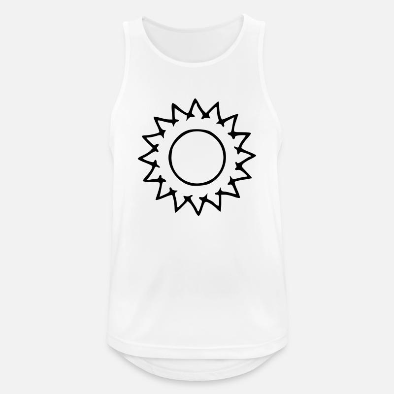 Sun Drawing Nature Sketch black - Men's Breathable Tank Top - white