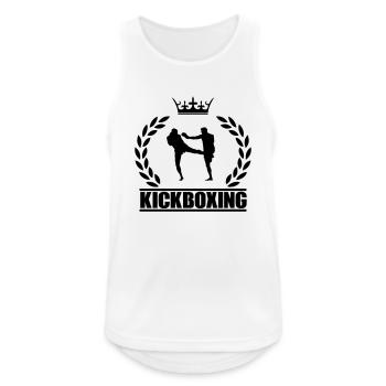 Kickboxing - Débardeur respirant Homme - blanc - Devant - Nick (188cm)
