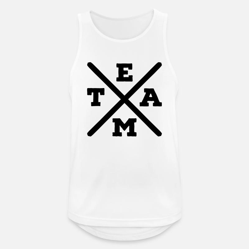 team - Men's Breathable Tank Top - white