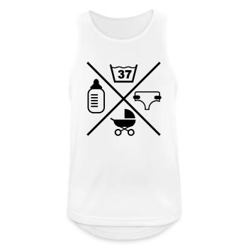 Baby - Men's Breathable Tank Top - white - Front - Nick (188cm)