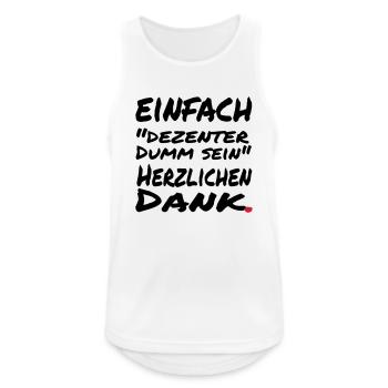einfach dezenter - Männer Tank Top atmungsaktiv - Weiß - Vorne - Nick (188cm)