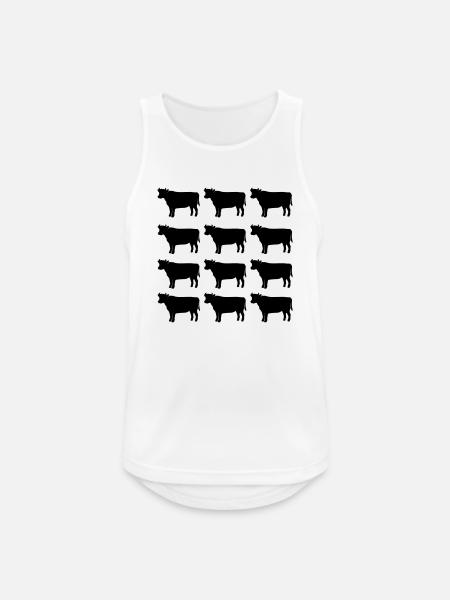 Cow - Men's Breathable Tank Top - white
