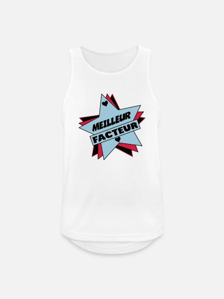 BEST FACTOR - Men's Breathable Tank Top - white