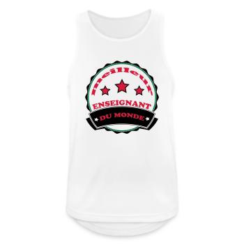 Der beste LEHRER der Welt - Männer Tank Top atmungsaktiv - Weiß - Vorne - Nick (188cm)