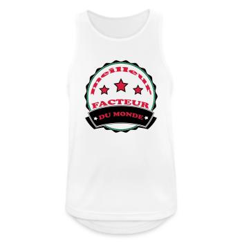 Der beste FACTOR der Welt - Männer Tank Top atmungsaktiv - Weiß - Vorne - Nick (188cm)