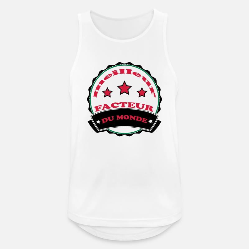 Der beste FACTOR der Welt - Männer Tank Top atmungsaktiv - Weiß