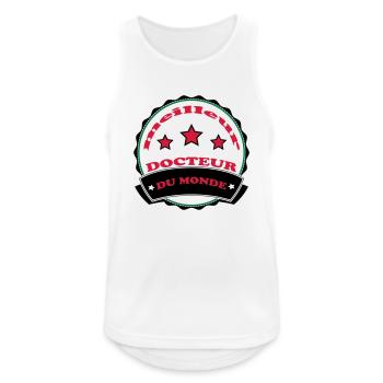 World's Best DOCTOR - Men's Breathable Tank Top - white - Front - Nick (188cm)