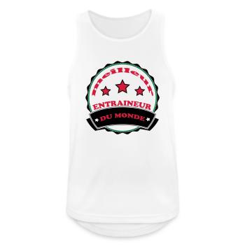 Best COACH in the world - Men's Breathable Tank Top - white - Front - Nick (188cm)