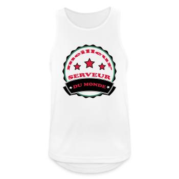 Der beste SERVER der Welt - Männer Tank Top atmungsaktiv - Weiß - Vorne - Nick (188cm)