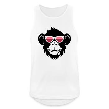 Lunettes de soleil tête de singe Fête - Débardeur respirant Homme - blanc - Devant - Nick (188cm)