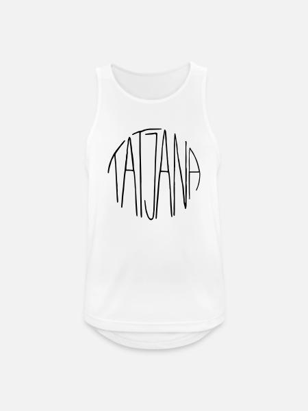 Tatjana - Männer Tank Top atmungsaktiv - Weiß