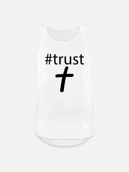 #trust in jesus - Männer Tank Top atmungsaktiv - Weiß