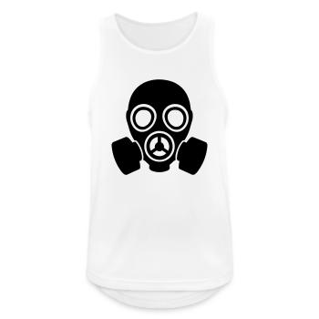 gasmaske - Männer Tank Top atmungsaktiv - Weiß - Vorne - Nick (188cm)