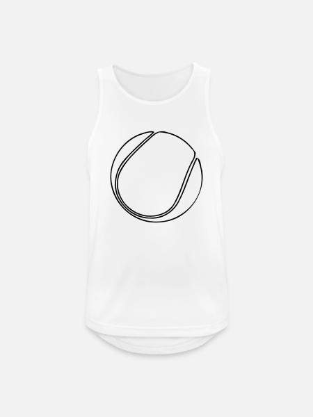 Tennisball - Männer Tank Top atmungsaktiv - Weiß
