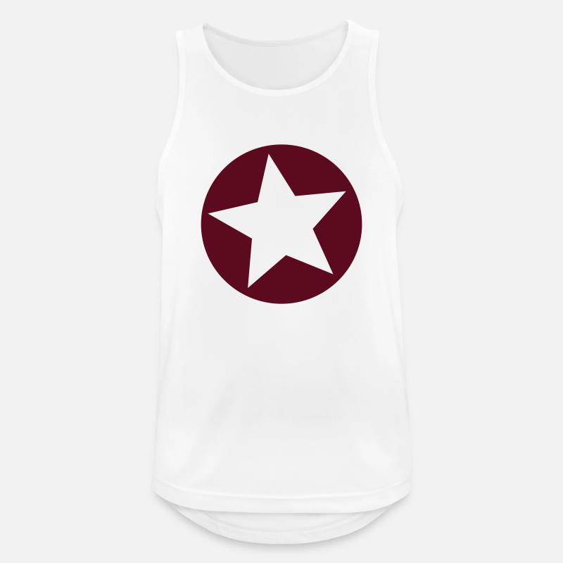 Stern - Männer Tank Top atmungsaktiv - Weiß