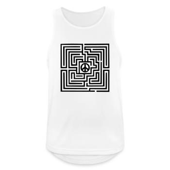 Peace - Männer Tank Top atmungsaktiv - Weiß - Vorne - Nick (188cm)