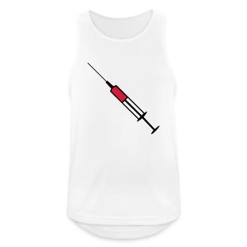 Spritze - Männer Tank Top atmungsaktiv - Weiß - Vorne - Nick (188cm)