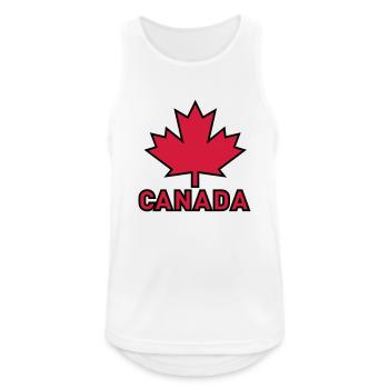 Canada Leaf zweifarbig - Männer Tank Top atmungsaktiv - Weiß - Vorne - Nick (188cm)