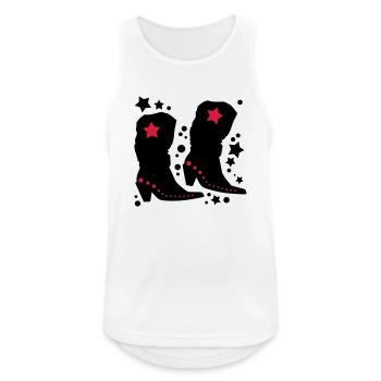 Cowboy Boots - Men's Breathable Tank Top - white - Front - Nick (188cm)
