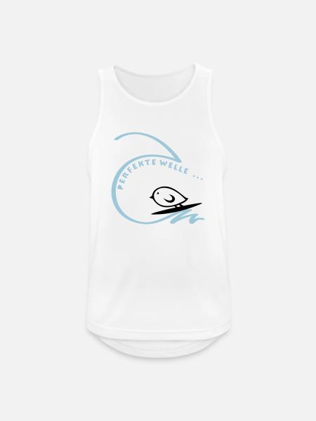 TWEETLERCOOLS - The Perfect Wave - Men's Breathable Tank Top - white