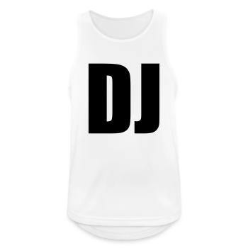 disc jockey - Débardeur respirant Homme - blanc - Devant - Nick (188cm)