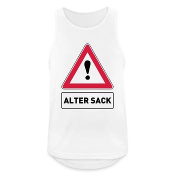 Alter Sack - Männer Tank Top atmungsaktiv - Weiß - Vorne - Nick (188cm)
