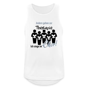 Therapie Chor - Männer Tank Top atmungsaktiv - Weiß - Vorne - Nick (188cm)