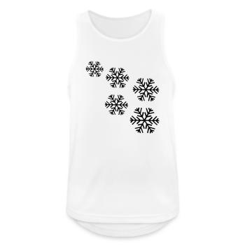 neige flocon de neige - Débardeur respirant Homme - blanc - Devant - Nick (188cm)