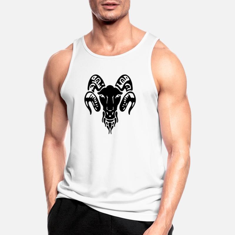 Aries, devil, satan, devil, gothic, goth, wicca, Men's Breathable Tank Top