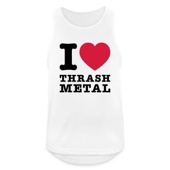 I Love Thrash Metal 2 - Männer Tank Top atmungsaktiv - Weiß - Vorne - Nick (188cm)