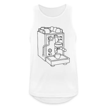 Espresso machine Barista - Men's Breathable Tank Top - white - Front - Nick (188cm)