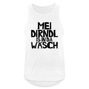 Mei Dirndl in da Wäsch - Männer Tank Top atmungsaktiv - Weiß - Vorne - Nick (188cm)
