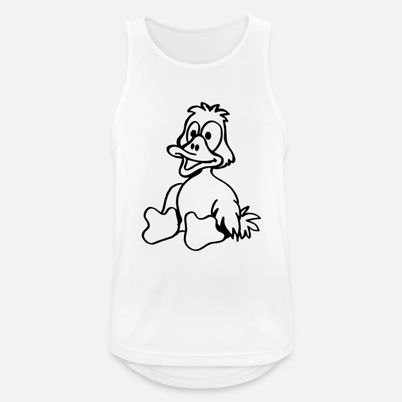 Entchen - Männer Tank Top atmungsaktiv - Weiß