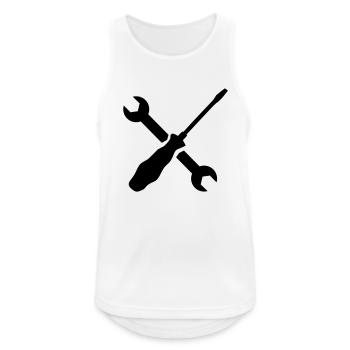 Screwdriver wrench - Men's Breathable Tank Top - white - Front - Nick (188cm)