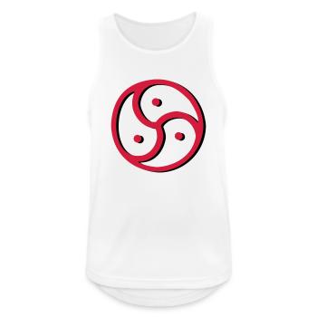Triskelion - Triskele dual-color - Männer Tank Top atmungsaktiv - Weiß - Vorne - Nick (188cm)