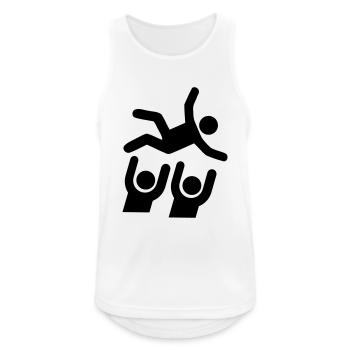 Tenue de festival Stage Dive Concert Party - Débardeur respirant Homme - blanc - Devant - Nick (188cm)