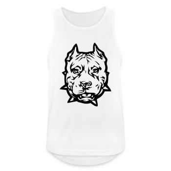 pitbull_1 - Débardeur respirant Homme - blanc - Devant - Nick (188cm)