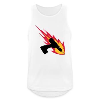 Cordless Drill On Fire - Männer Tank Top atmungsaktiv - Weiß - Vorne - Nick (188cm)