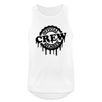 Cool Official Crew Member Stamp Design - Men's Breathable Tank Top - white - Front - Nick (188cm)