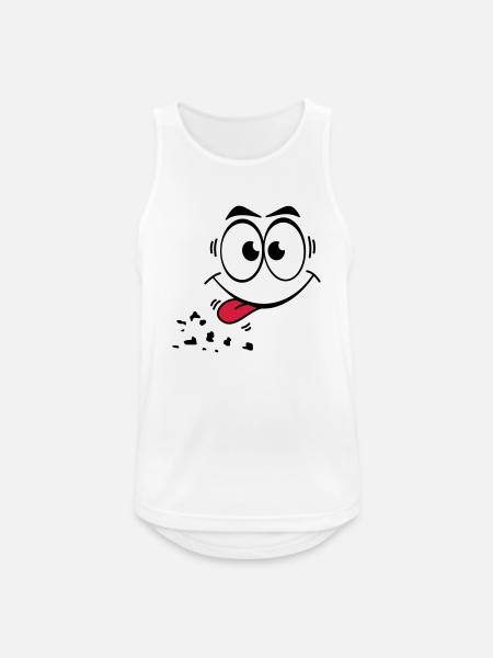 Gesicht Zunge 1 - Männer Tank Top atmungsaktiv - Weiß