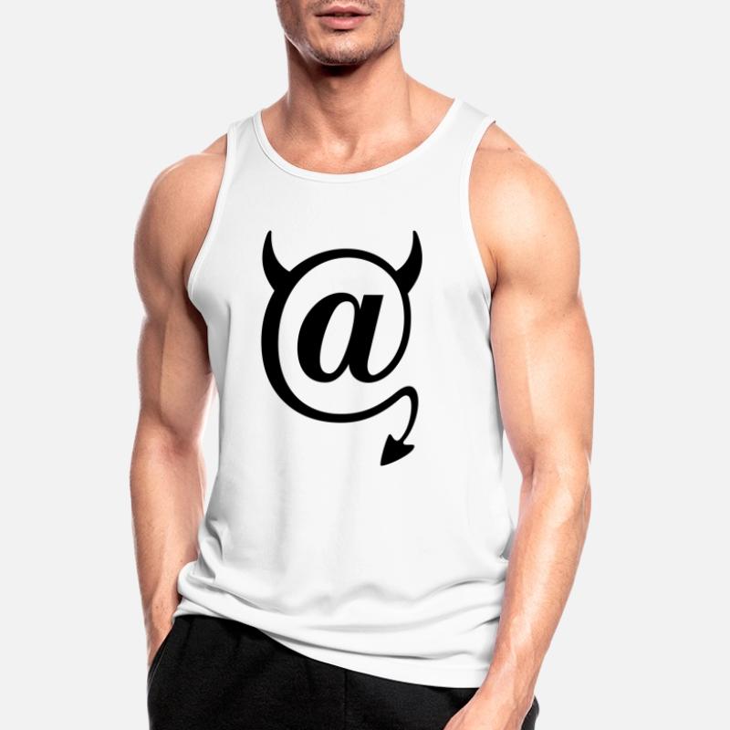 Devil @ Teufel Nerd Symbol Programmierer IT Männer Tank Top atmungsaktiv