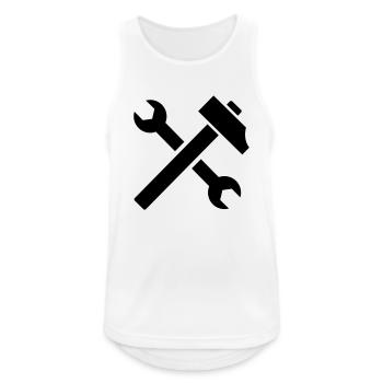 Tools - Men's Breathable Tank Top - white - Front - Nick (188cm)