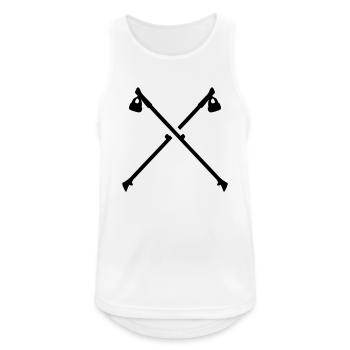 Nordic Walking - Männer Tank Top atmungsaktiv - Weiß - Vorne - Nick (188cm)