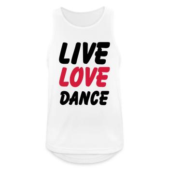 live love dance - Débardeur respirant Homme - blanc - Devant - Nick (188cm)
