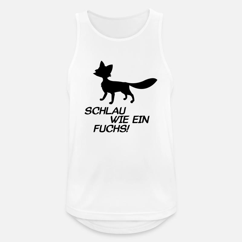 fuchs - Männer Tank Top atmungsaktiv - Weiß