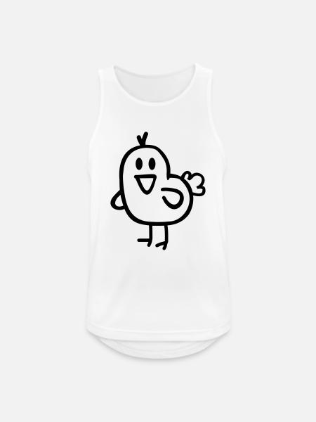 Oiseau - Débardeur respirant Homme - blanc