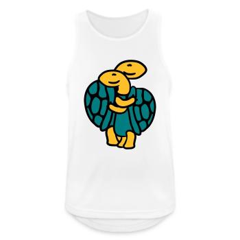 Süßes Niedliches Schildkröten Paar - Männer Tank Top atmungsaktiv - Weiß - Vorne - Nick (188cm)