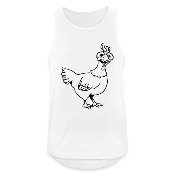 Huhn doof witzig - Männer Tank Top atmungsaktiv - Weiß - Vorne - Nick (188cm)