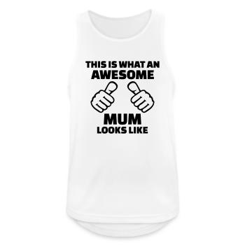 Awesome Mum - Men's Breathable Tank Top - white - Front - Nick (188cm)
