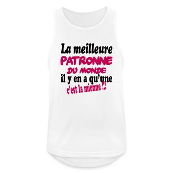 La meilleure patronne du monde c'est moi !! - Männer Tank Top atmungsaktiv - Weiß - Vorne - Nick (188cm)